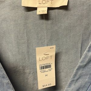 NWT Loft Denim Wrap Shirt